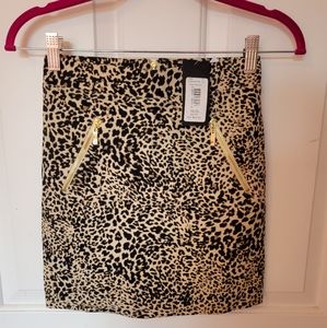 NWT Guess Factory Leopard Print Mini Skirt